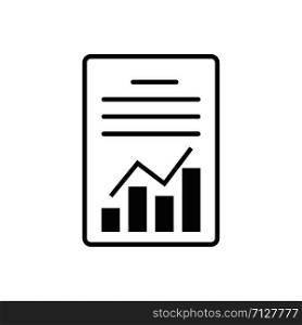 Report or graphic document isolated vector icon with chart. Paper reporting. Paper audit. EPS 10. Report or graphic document isolated vector icon with chart. Paper reporting. Paper audit.