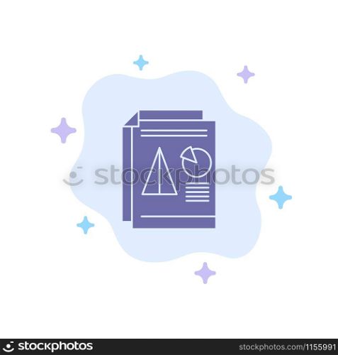 Report, Presentation, Pie, Chart, Business Blue Icon on Abstract Cloud Background