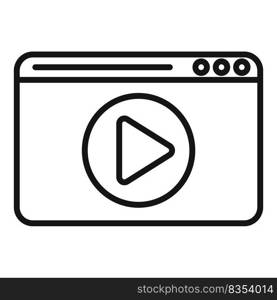 Reportage video icon outline vector. Tv press. Media crew. Reportage video icon outline vector. Tv press