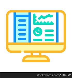 reporting system color icon vector. reporting system sign. isolated symbol illustration. reporting system color icon vector illustration