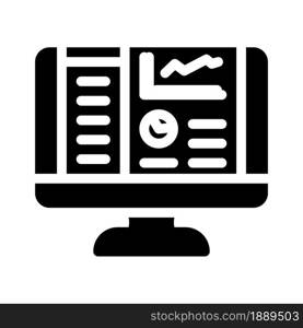 reporting system glyph icon vector. reporting system sign. isolated contour symbol black illustration. reporting system glyph icon vector illustration