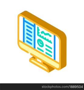 reporting system isometric icon vector. reporting system sign. isolated symbol illustration. reporting system isometric icon vector illustration
