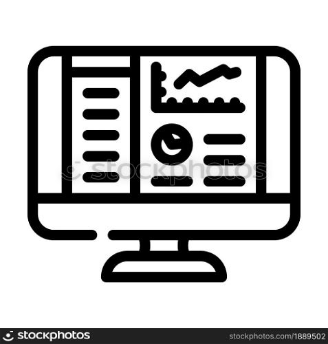 reporting system line icon vector. reporting system sign. isolated contour symbol black illustration. reporting system line icon vector illustration