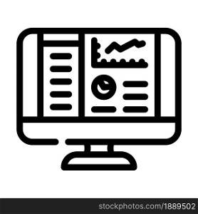 reporting system line icon vector. reporting system sign. isolated contour symbol black illustration. reporting system line icon vector illustration