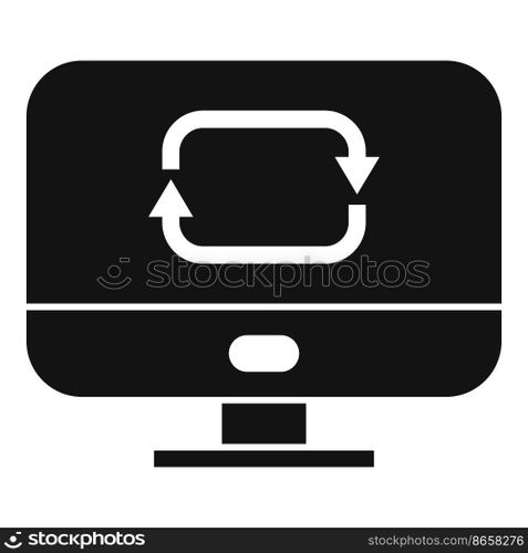 Repost computer icon simple vector. Report chart. Data document. Repost computer icon simple vector. Report chart