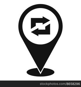 Repost location icon simple vector. Report chart. Data document. Repost location icon simple vector. Report chart