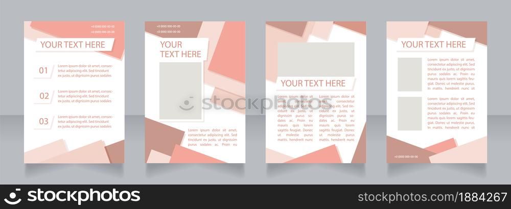 Reproductive health guide blank brochure layout design. Sexual health. Vertical poster template set with empty copy space for text. Premade corporate reports collection. Editable flyer paper pages. Reproductive health guide blank brochure layout design