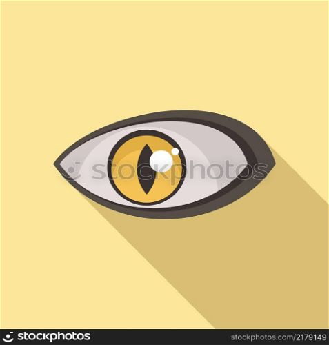 Reptile eye icon flat vector. Look view. Human optical. Reptile eye icon flat vector. Look view