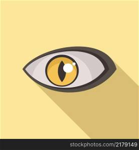 Reptile eye icon flat vector. Look view. Human optical. Reptile eye icon flat vector. Look view