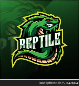 Reptile sport mascot logo design