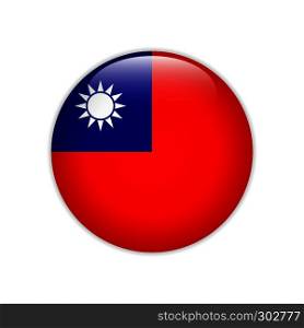 Republic China flag on button