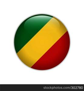 Republic Congo flag on button