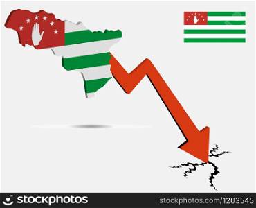 Republic Of Abkhazia economic crisis vector illustration Eps 10.. Republic Of Abkhazia economic crisis vector illustration Eps 10