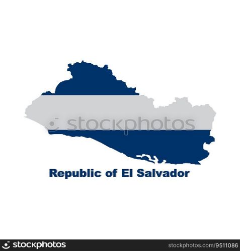 Republic of El salvador map icon vector illustration symbol design