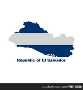 Republic of El salvador map icon vector illustration symbol design