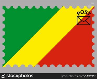 Republic of the Congo national country flag. original colors and proportion. Simply vector illustration background. Isolated symbols and object for design, education, learning, postage stamps and coloring book, marketing. From world set
