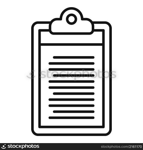 Request clipboard icon outline vector. Online form. Log mobile. Request clipboard icon outline vector. Online form