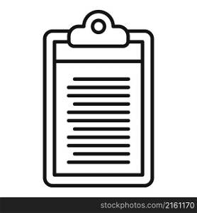 Request clipboard icon outline vector. Online form. Log mobile. Request clipboard icon outline vector. Online form
