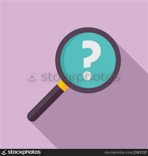 Request magnifier icon flat vector. Online form. File screen. Request magnifier icon flat vector. Online form