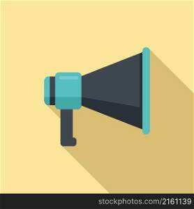 Request megaphone icon flat vector. Online form. File service. Request megaphone icon flat vector. Online form