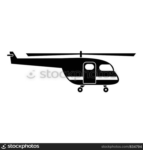 Rescue helicopter icon. Simple illustration of rescue helicopter vector icon for web design isolated on white background. Rescue helicopter icon, simple style