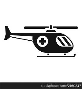 Rescue helicopter icon simple vector. Air ambulance. Medical emergency. Rescue helicopter icon simple vector. Air ambulance