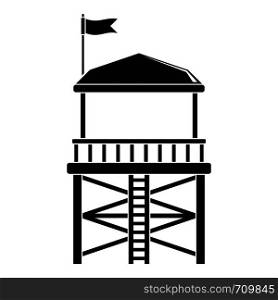 Rescue tower icon. Simple illustration of rescue tower vector icon for web. Rescue tower icon, simple style