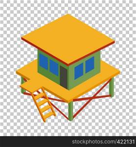 Rescue tower isometric icon 3d on a transparent background vector illustration. Rescue tower isometric icon
