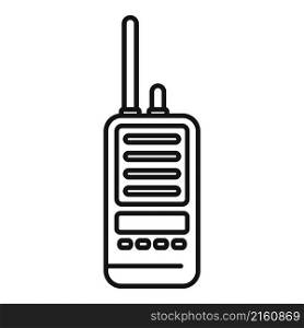 Rescue walkie talkie icon outline vector. Radio transceiver. Portable talky. Rescue walkie talkie icon outline vector. Radio transceiver