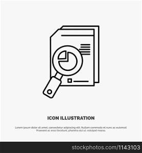 Research, Analysis, Analytic, Analytics, Chart, Data, Graph Line Icon Vector