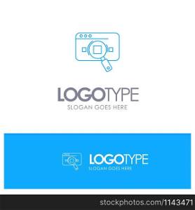Research, Analytic, Analytics, Data, Information, Search, Web Blue outLine Logo with place for tagline