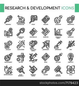 Research and development , Thin Line and Pixel Perfect Icons