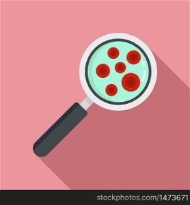 Research blood cells icon. Flat illustration of research blood cells vector icon for web design. Research blood cells icon, flat style