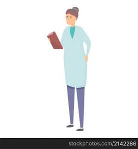 Research doctor icon cartoon vector. Chemical test. Medical science. Research doctor icon cartoon vector. Chemical test