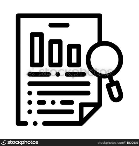 Research Document Icon Vector. Outline Research Document Sign. Isolated Contour Symbol Illustration. Research Document Icon Vector Outline Illustration