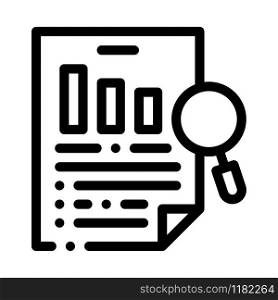 Research Document Icon Vector. Outline Research Document Sign. Isolated Contour Symbol Illustration. Research Document Icon Vector Outline Illustration
