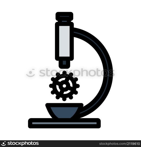 Research Icon. Editable Bold Outline With Color Fill Design. Vector Illustration.