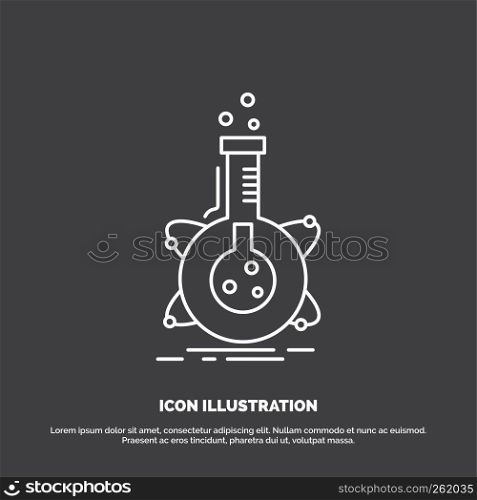 research, laboratory, flask, tube, development Icon. Line vector symbol for UI and UX, website or mobile application