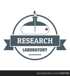 Research laboratory logo. Simple illustration of research laboratory vector logo for web. Research laboratory logo, simple gray style
