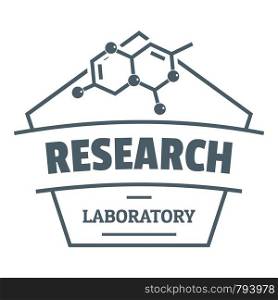 Research molecular logo. Simple illustration of research molecular vector logo for web. Research molecular logo, simple gray style