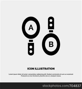 Research, Search, Sign, Computing Solid Black Glyph Icon