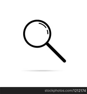 Research vector illustration. Search glass find icon. Isolated