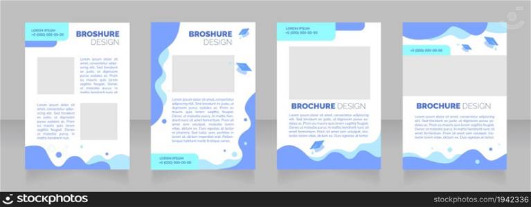 Researcher program blank brochure layout design. Postgraduate study. Vertical poster template set with empty copy space for text. Premade corporate reports collection. Editable flyer paper pages. Researcher program blank brochure layout design