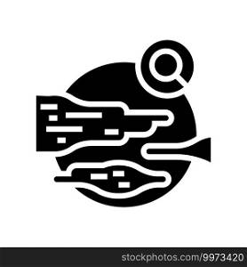 researching new planet glyph icon vector. researching new planet sign. isolated contour symbol black illustration. researching new planet glyph icon vector illustration