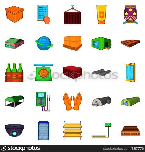 Reserve icons set. Cartoon set of 25 reserve vector icons for web isolated on white background. Reserve icons set, cartoon style
