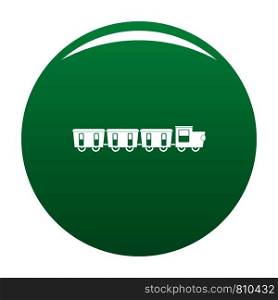 reserved carriages icon. Simple illustration of reserved carriages vector icon for any design green. Reserved carriages icon vector green