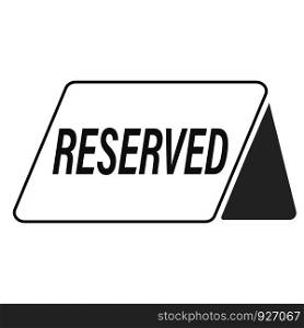 reserved icon on white background. flat style. reserved icon for your web site design, logo, app, UI. black reserved table symbol.