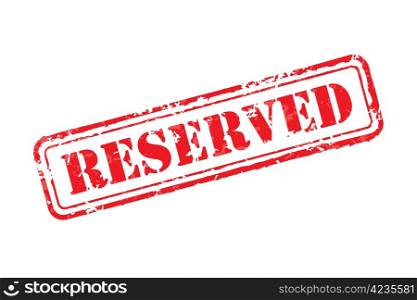Reserved rubber stamp vector illustration. Contains original brushes