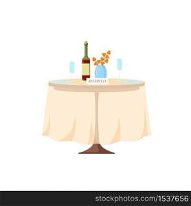 Reserved table in a restaurant. The concept of individual service, booking a personal place. Elegant illustration design reserved for cafes, restaurants, web sites.. Reserved table in a restaurant. The concept of individual service