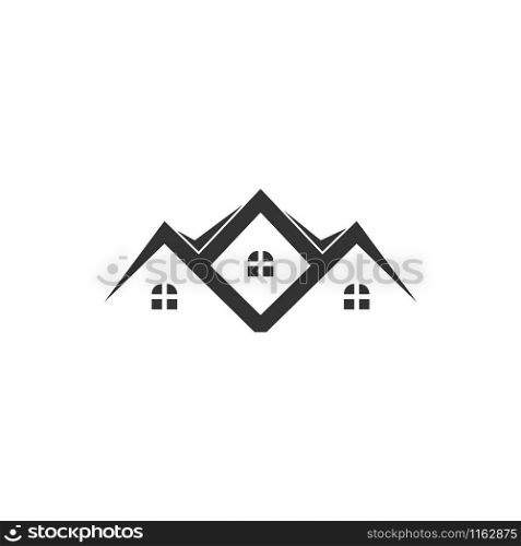 Residence house icon graphic design template vector isolated